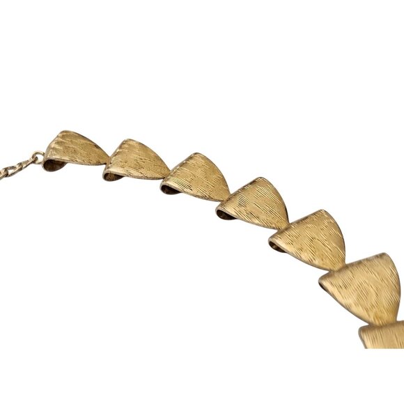 NOT FOR SALE Napier Vintage Sterling Gold Vermeil Choker Modernist Necklace - Picture 4 of 10